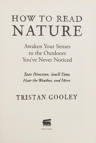 Cover of HOW TO READ NATURE